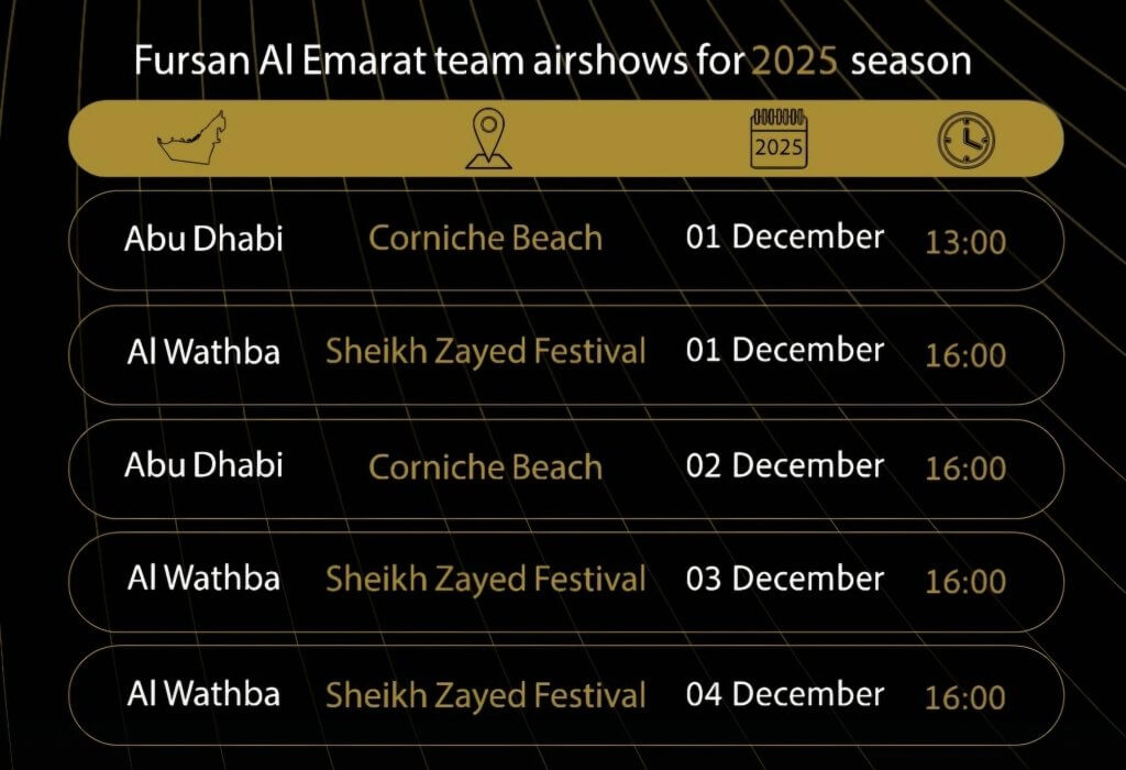fursan al emarat shcedule national day 2025