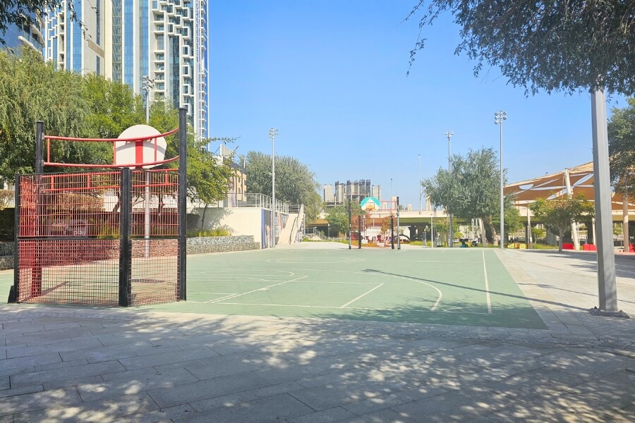 basket ball court at reem central aprk