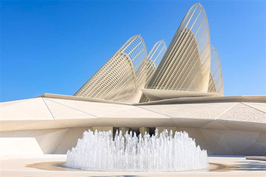 exterior of the Zayed National museum abu dhabi