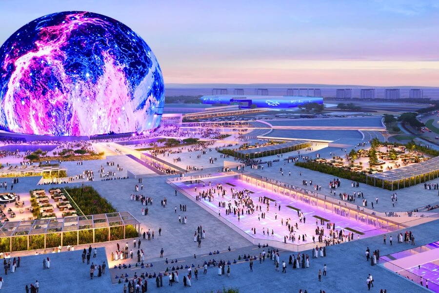 artists impression of the new sphere abu dhabi project on Yas Iland. media image supplied
